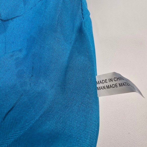 Chateau Turquoise Blue Faux Leather 3D Rose Ruffle Whimsical Handbag Purse - Picture 4 of 10